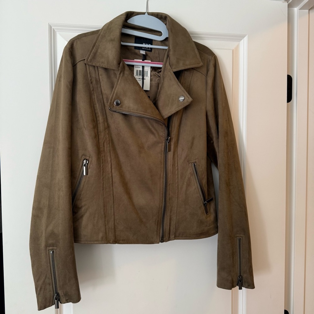 Kut from the Kloth Olive Brown Leather Jacket